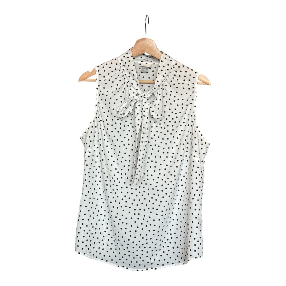 A New Day Black and White Polka Dot Blouse